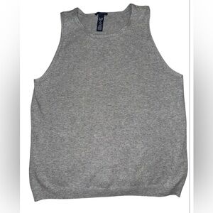 GAP Heather Gray Sleeveless Knit Sweater Vest